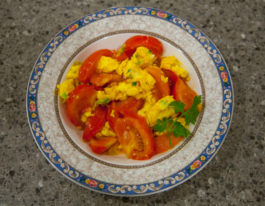 Stir-fried Tomatoes and Scrambled Eggs - Finished