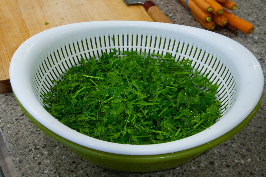 Carrot Greens, Tops, Leaves - Easy Recipe - Preparation