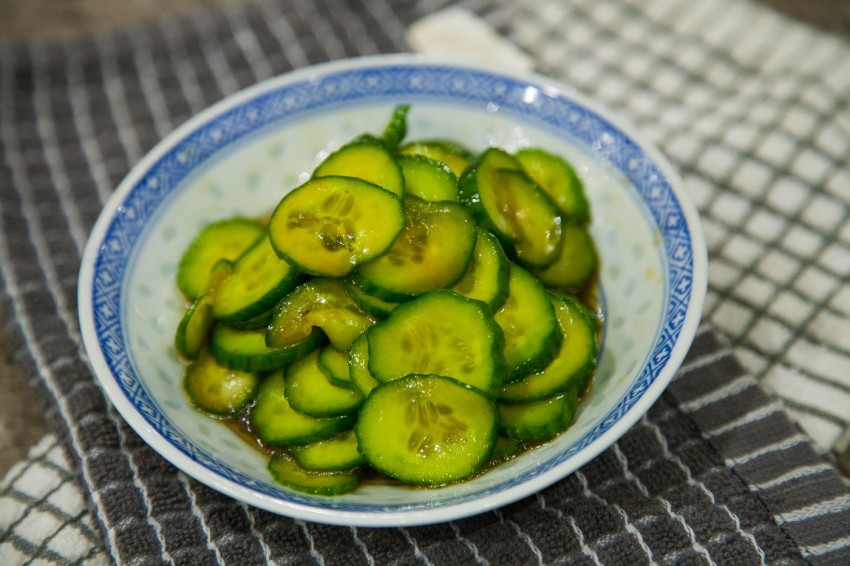 Chinese Cucumber Salad - Completed Dish