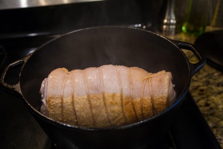 Japanese Chashu Pork - Searing
