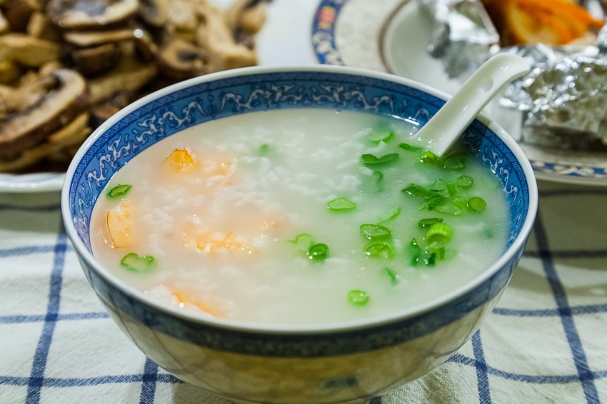 Shrimp Congee - Completed Dish