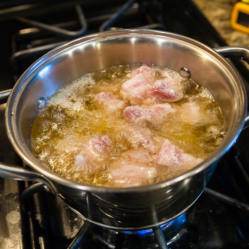 Sweet and Sour Pork - Frying