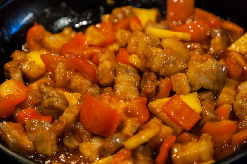 Sweet and Sour Pork - Completed Dish