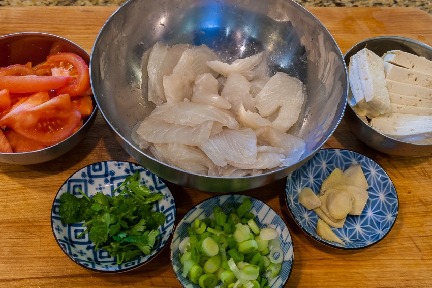 Tomato Fish Fillet Tofu Stew - Preparation