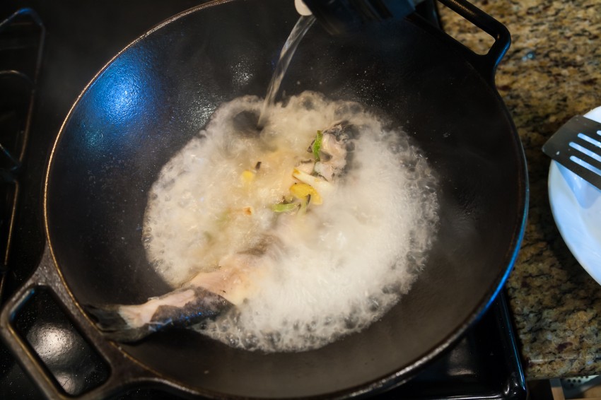 creamy fish soup - preparation
