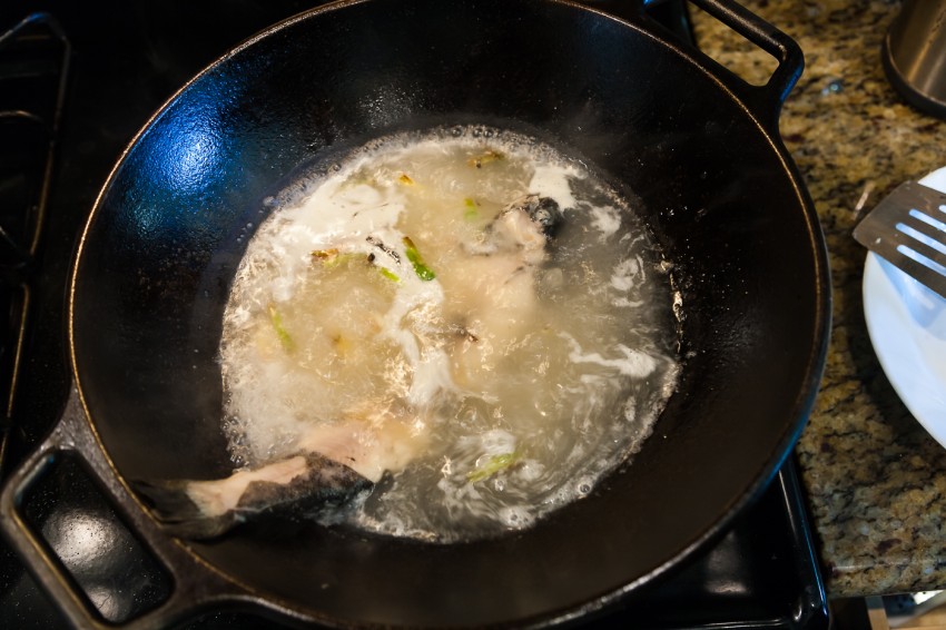 creamy fish soup - preparation