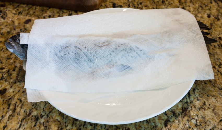 creamy fish soup - drying fish