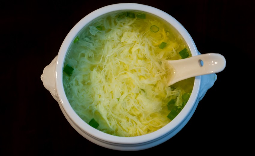 Quick and Easy Egg Drop Soup - Completed Dish