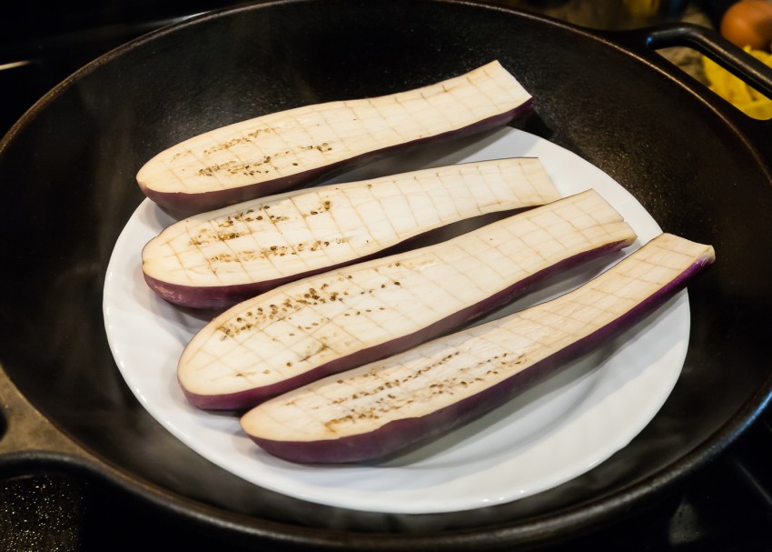 Spicy Garlic Eggplant Boats - Sliced Eggplants