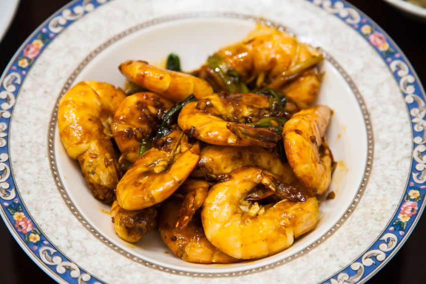 Braised Prawn or Shrimp - Completed Dish