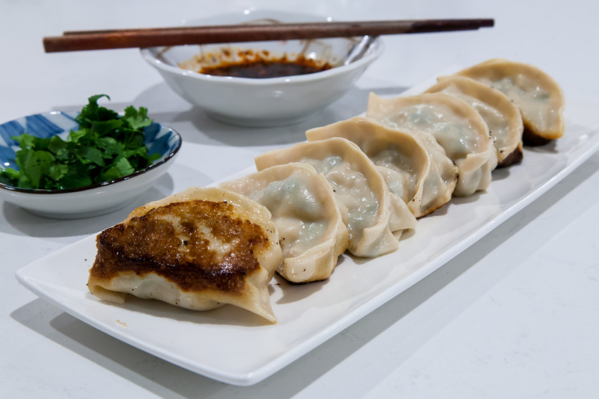 Chinese Pork, Leek, and Shrimp Dumplings and Pot Stickers - Completed Pot Stickers