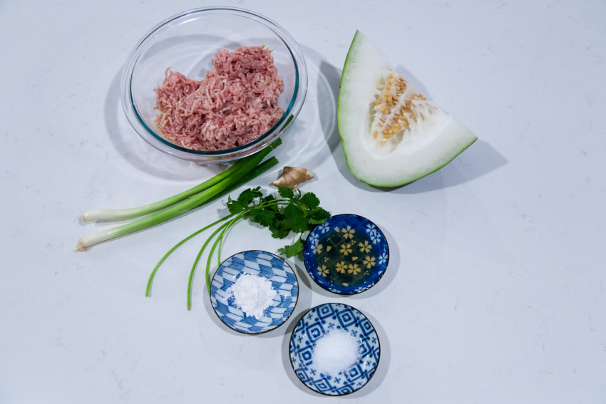 Winter Melon Meatball Soup - Ingredients