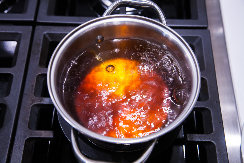 Tea eggs - preparing marinade