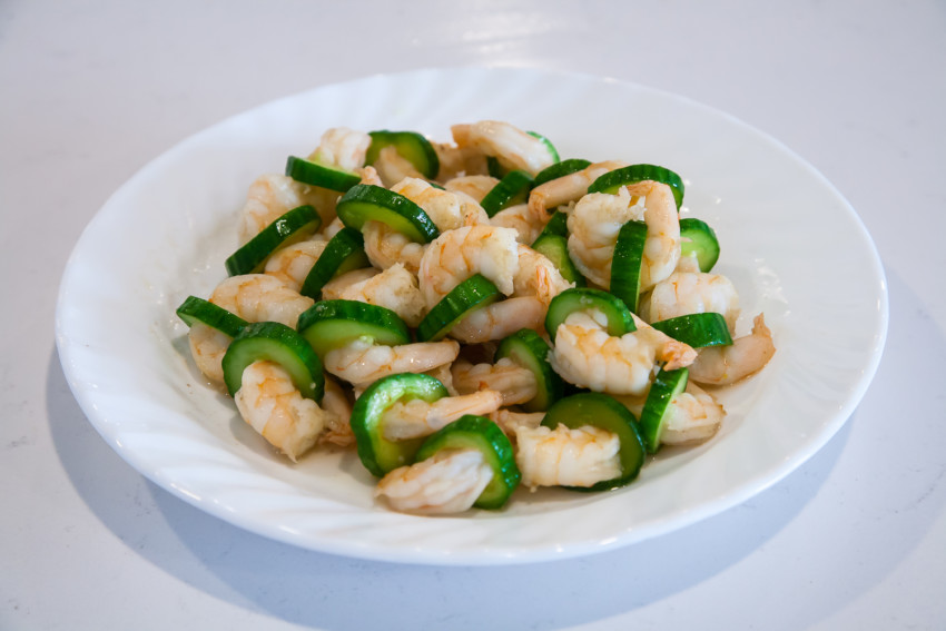 Jade Shrimp (Shrimp Cucumber) - Completed Dish