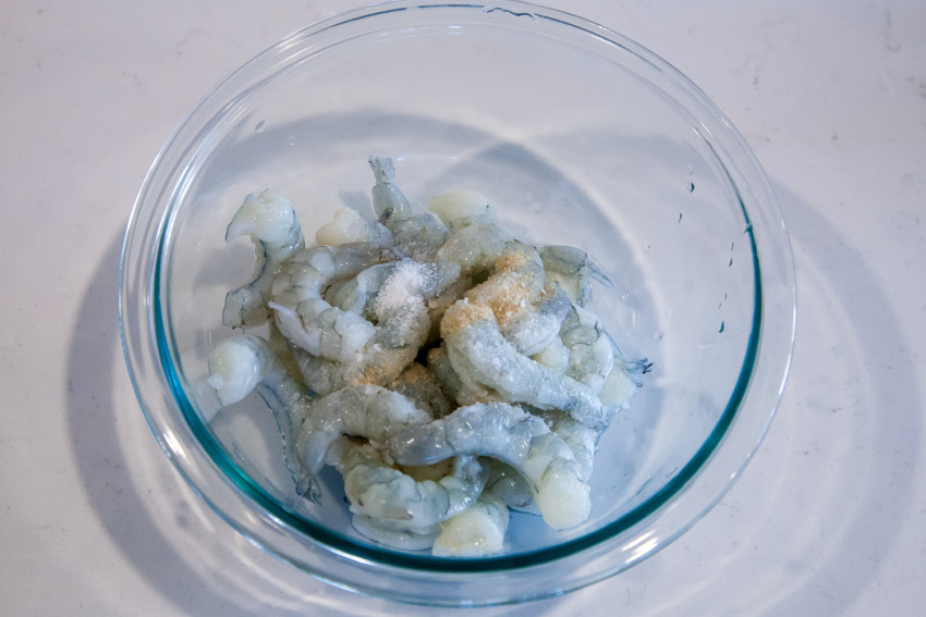 Jade Shrimp (Shrimp Cucumber) - Preparing Shrimp