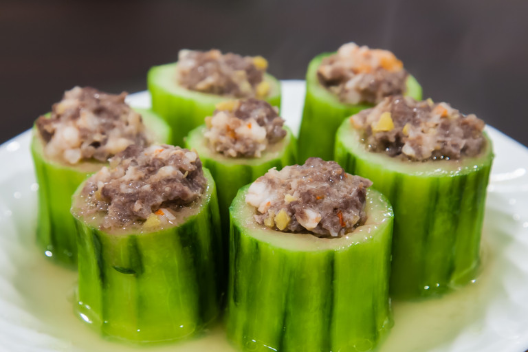 Stuffed Cucumber - Completed Dish