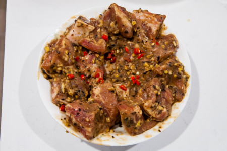 Pork Spareribs with Black Bean Sauce - Preparation