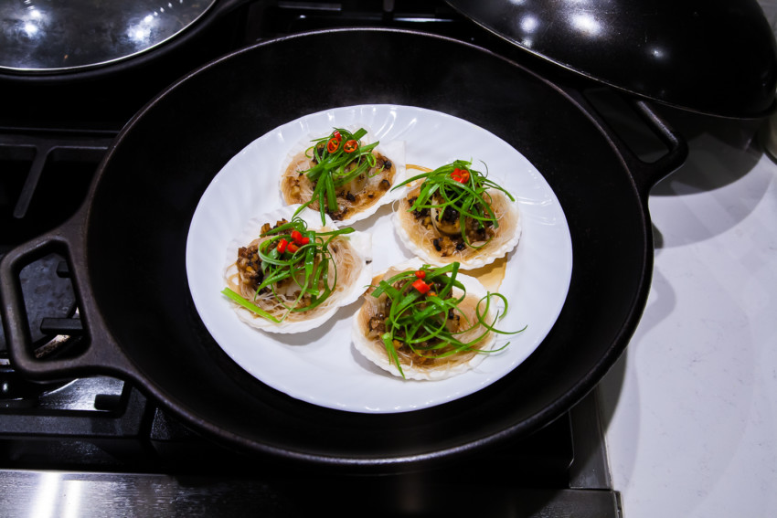 Steam Garlic Scallops with Vermicelli - steaming