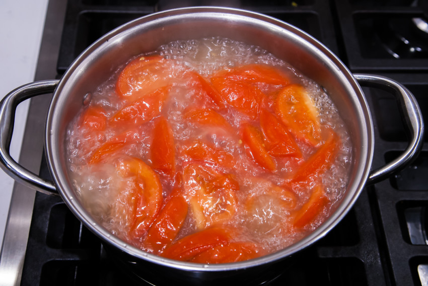 Winter Melon Tomato Pork Bone Soup - preparation