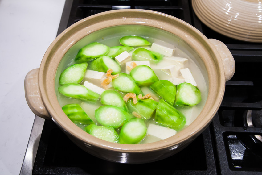 Luffa Fish Fillet Tofu Stew - Preparation
