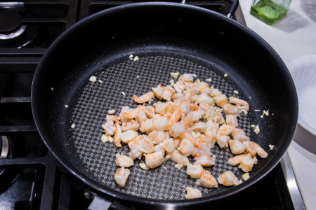 Okra Shrimp Fried Rice with Sha Cha Sauce - preparation