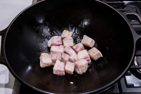 Daikon and Braised Pork Belly - Preparation