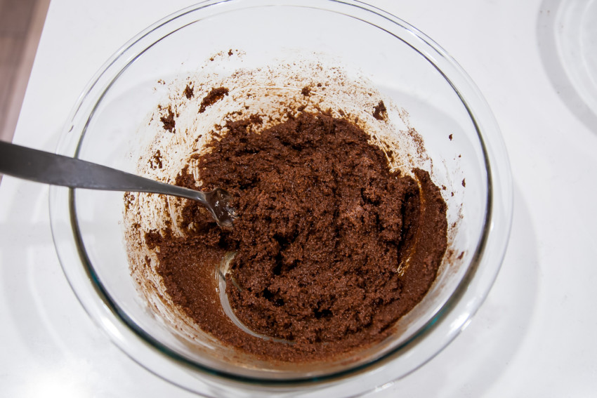 Hersheyâs Kiss Candy Cane Chocolate Cookies - mixing batter