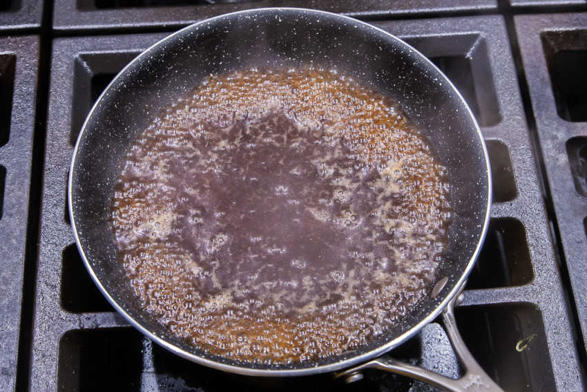Braised Suffed Shiitake - preparation of sauce