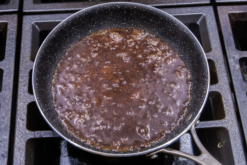 Braised Suffed Shiitake - preparation of sauce
