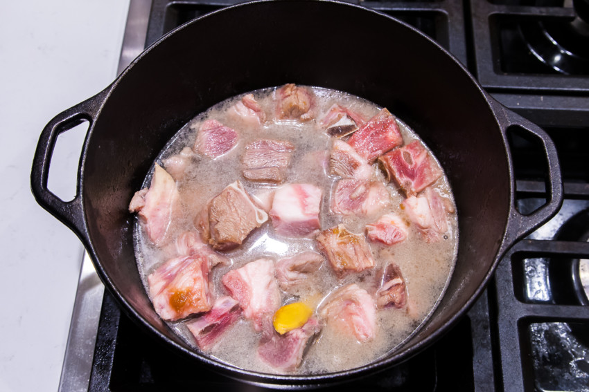 Braised Lamb with Carrots - preparation