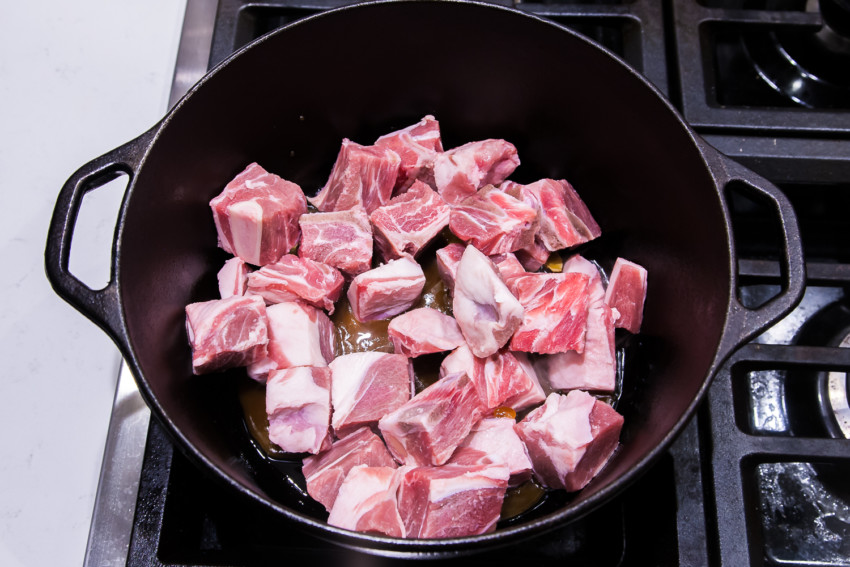 Braised Lamb with Carrots - preparation