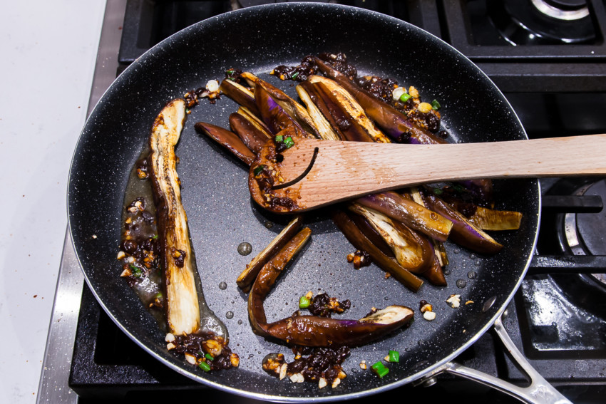 Chinese Eggplant in Soybean Sauce - Preparation