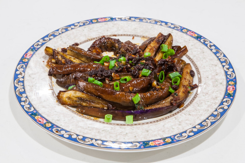 Chinese Eggplant in Soybean Sauce - Completed Dish