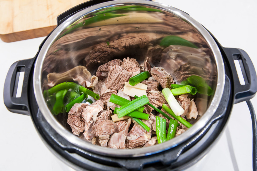 Instant Pot Beef Rough Flank in Claer Broth - Preparation