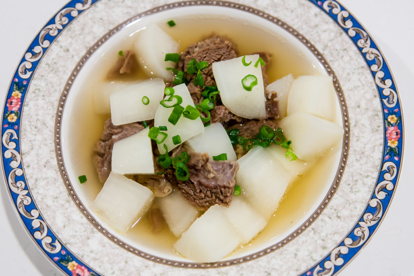 Instant Pot Beef Rough Flank in Claer Broth - Completed dish