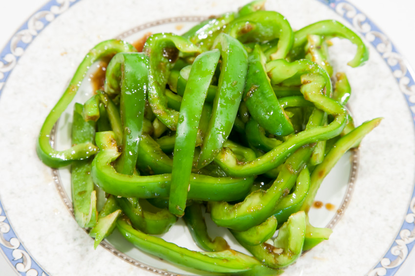 Simple Bell Pepper Salad - Completed dish