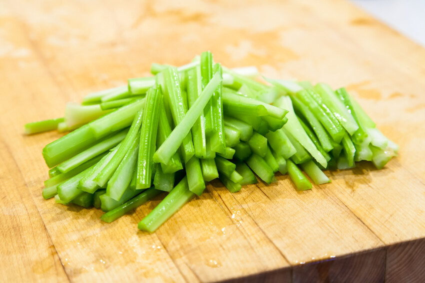 Celery pieces
