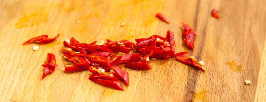 chopped chili peppers