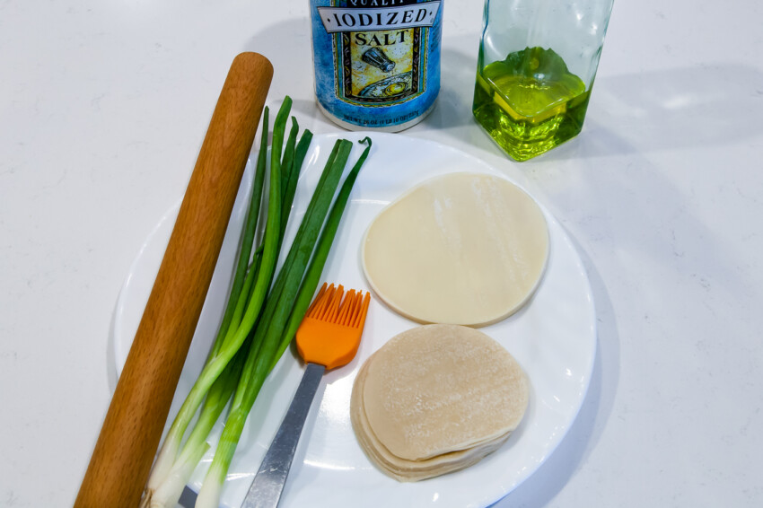 Improvised Chinese Scallion Pancakes - Ingredients