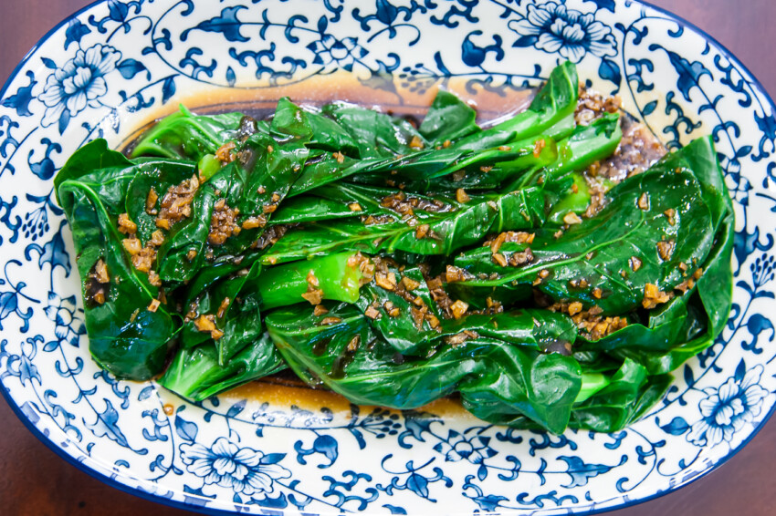 Chinese Broccoli with Oyster Sauce- Completed Dish