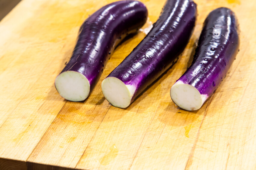 Chopped eggplant