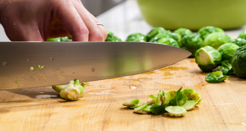 Chopping Brussels Sprouts