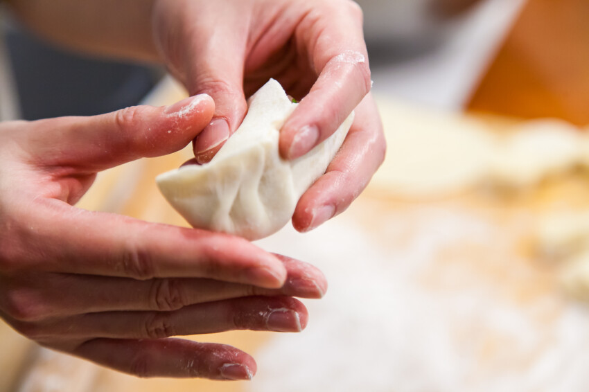 Folding dumplings