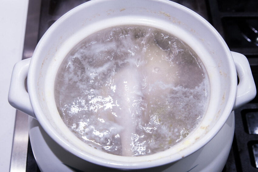 Stewing Hen Soup - Preparation