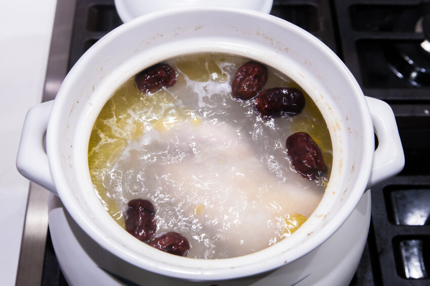 Stewing Hen Soup - Preparation
