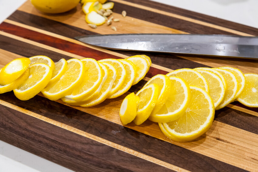 Slicing Meyer Lemons