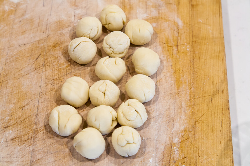 Flour dough ball